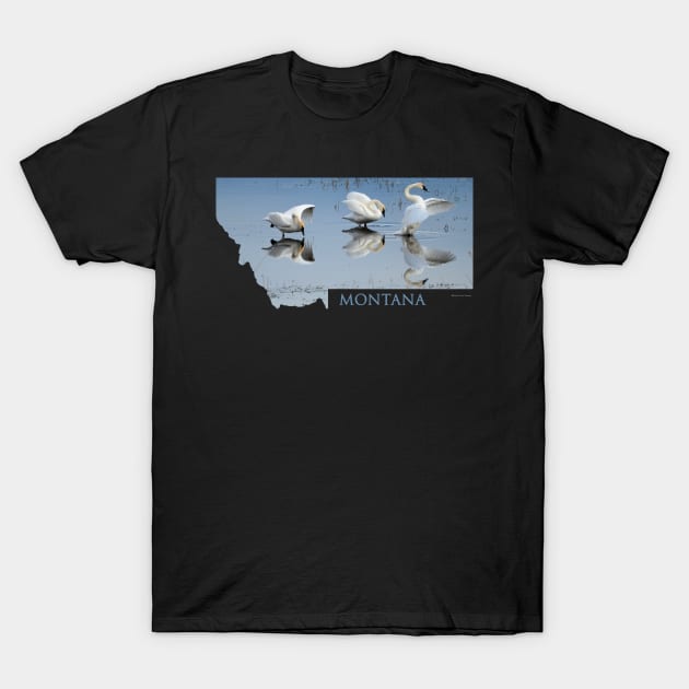 Montana- Dance of the Trumpeters T-Shirt by Whisperingpeaks